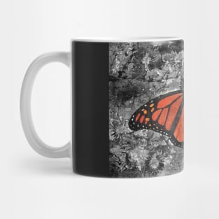 Monarch Butterfly in Selective Color from Watercolor Batik Mug